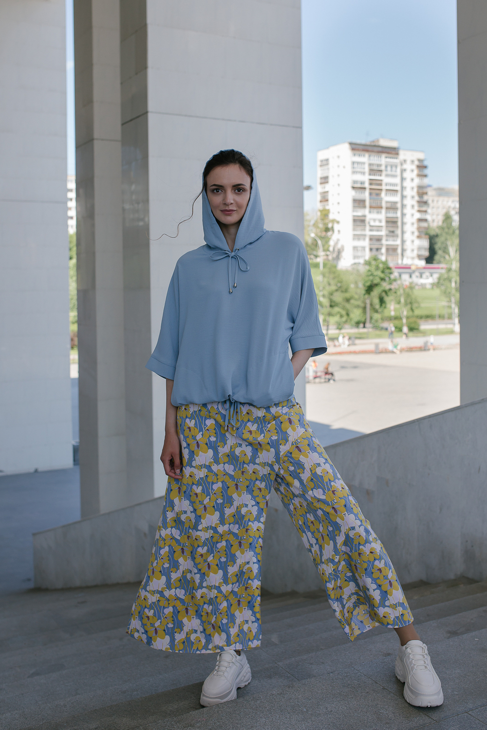 Блузка 2827АЕ, голубой #96Г092827АЕ