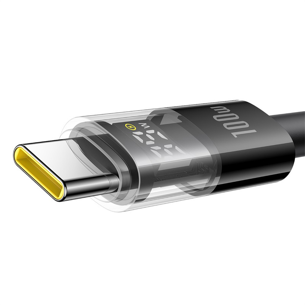USB-A - USB-C Кабель Baseus Display 2 Charging+Data 100W 1-2m - Cosmic Black