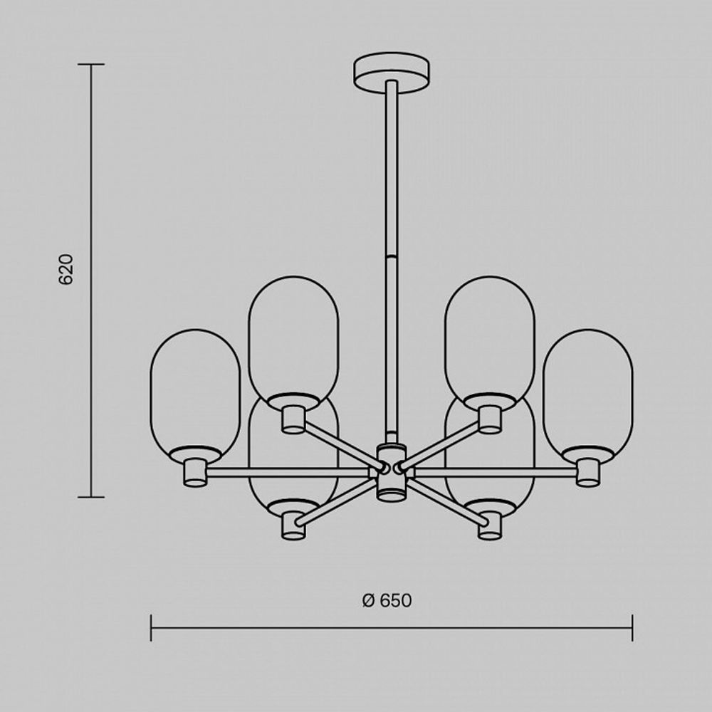 Люстра на штанге Freya Sharlot FR1012PL-06BS