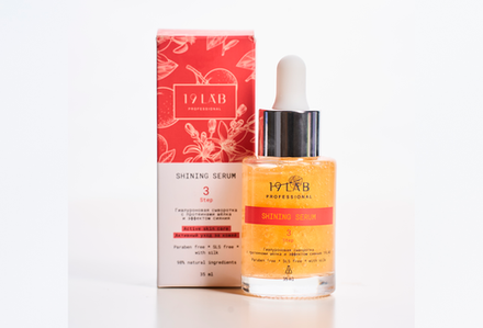 Гиалуроновая сыворотка с протеинами шёлка и эффектом сияния 19LAB, 35 мл