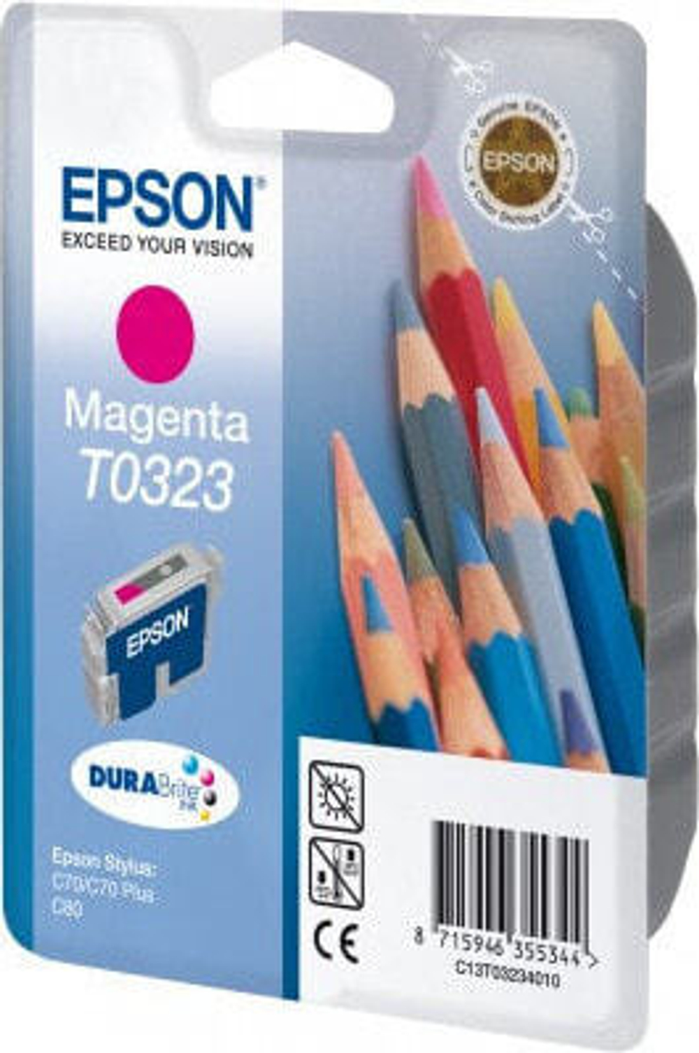 Epson Pencils DURABrite Ink Cartridge Magenta T0323 струйный картридж 1 шт Подлинный Пурпурный C13T03234020