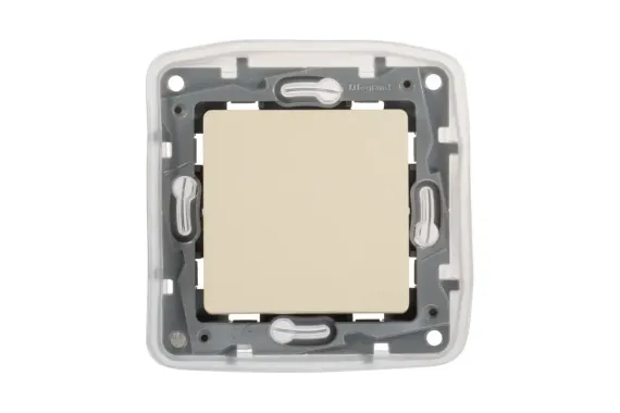 Выключатель Legrand Etika 1 клавиша IP44 проходной слоновая кость 30185