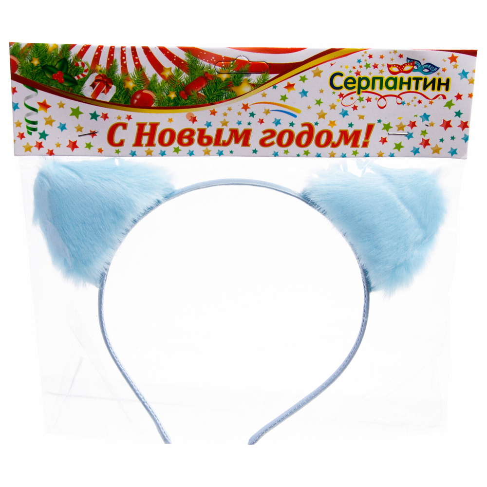 Ободок карнавальный «Пушистые ушки», микс