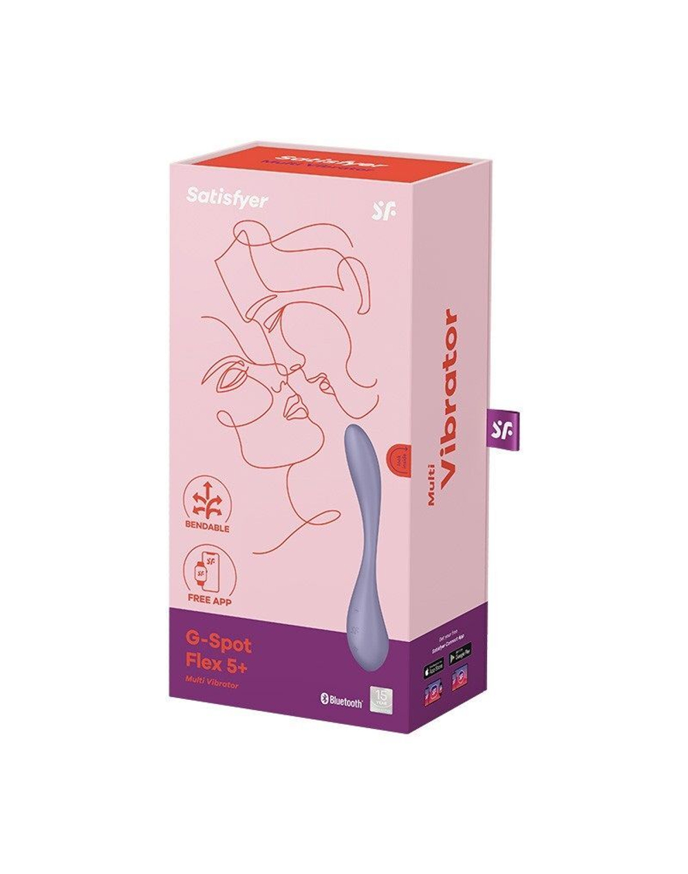 Сиреневый гибкий вибратор Satisfyer G-Spot Flex 5+ - 19,6 см. (Цвет: сиреневый)