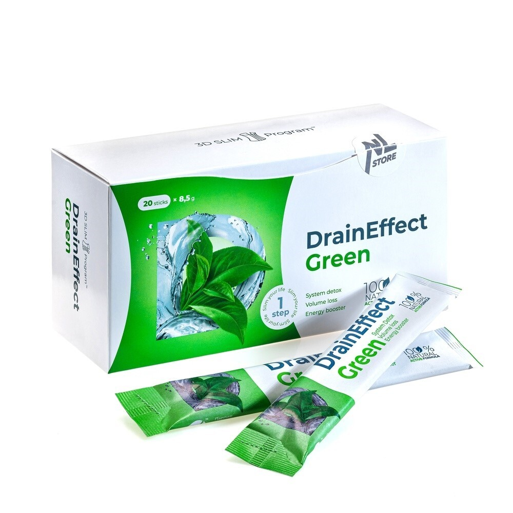 DrainEffect Green Дренирующий напиток 20 стиков, вкус мятный