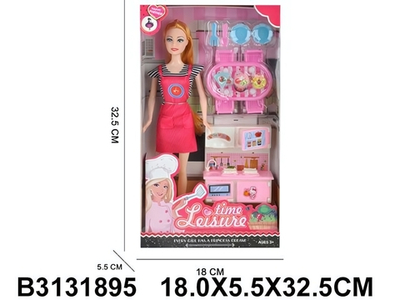 Кукла тип модель, с аксесс. коробка 018CF-1