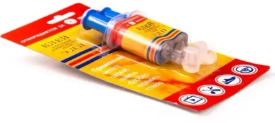 Клей эпоксидный двухкомпонентный ЭДП (эпоксидная смола с отвердителем), шприц 25 мл