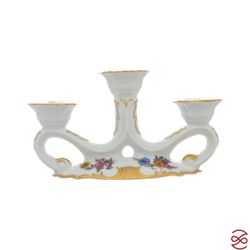 Подсвечник Queen's Crown Мейсенский букет 28 см