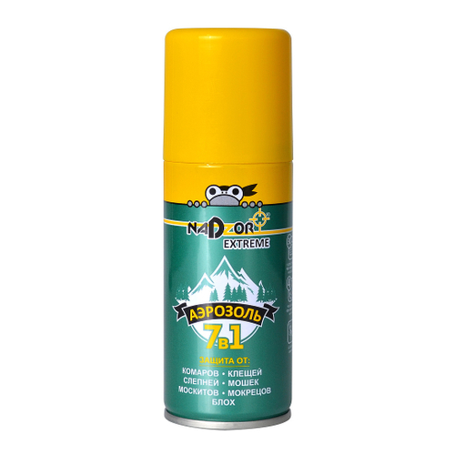 ISU007EX Аэрозоль Extreme 7в1 (от комаров, клещей, мошки, мокрецов, слепней, москитов, блох) 100 мл, Nadzor