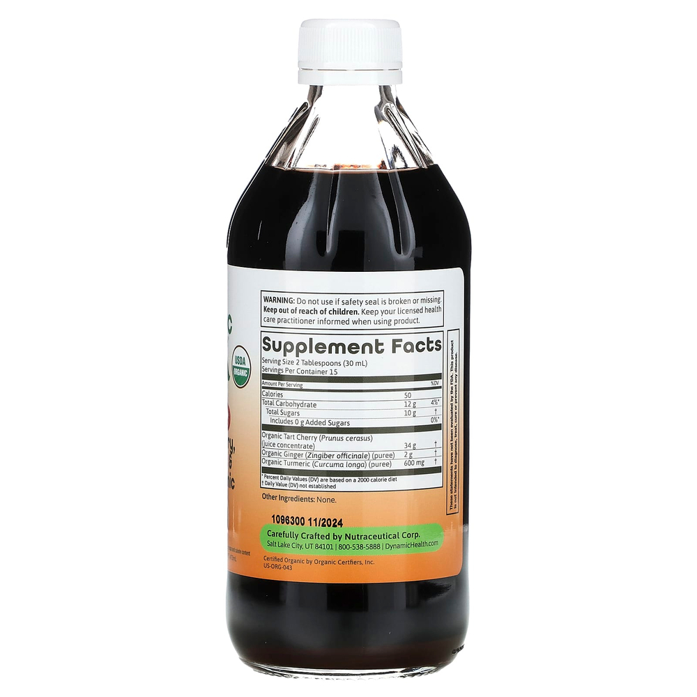 Dynamic Health, Tart Cherry, тоник с куркумой и имбирем, в стакане, 473 мл (16 жидк. Унций)