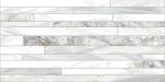Настенная плитка ALMA Ceramica TWU09MRC017 Mercury 50x24.9 белая / серая глянцевая рельефная под полосы