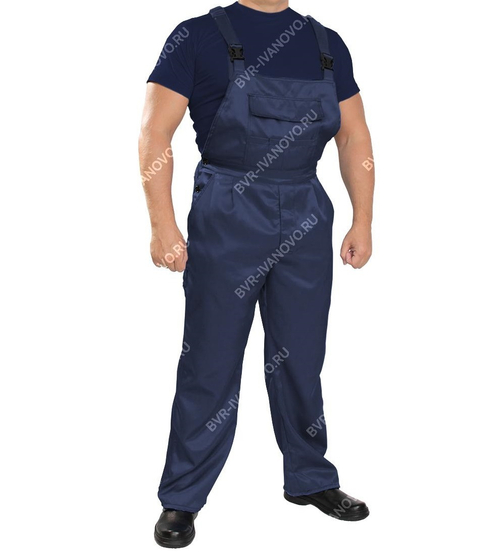 Полукомбинезон рабочий Профессионал (смесовая Балтекс, синий)