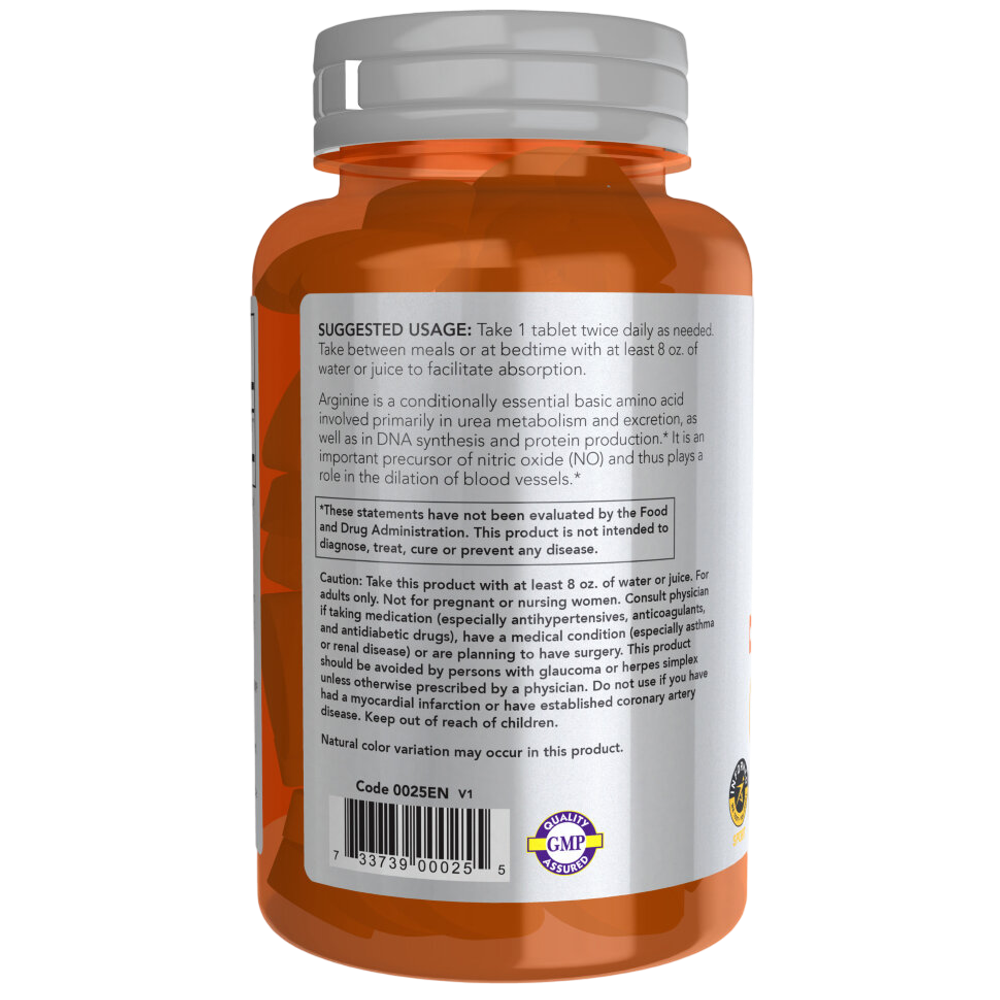 Now Foods L-Arginine 1000 mg 60 tablets , Аргинин