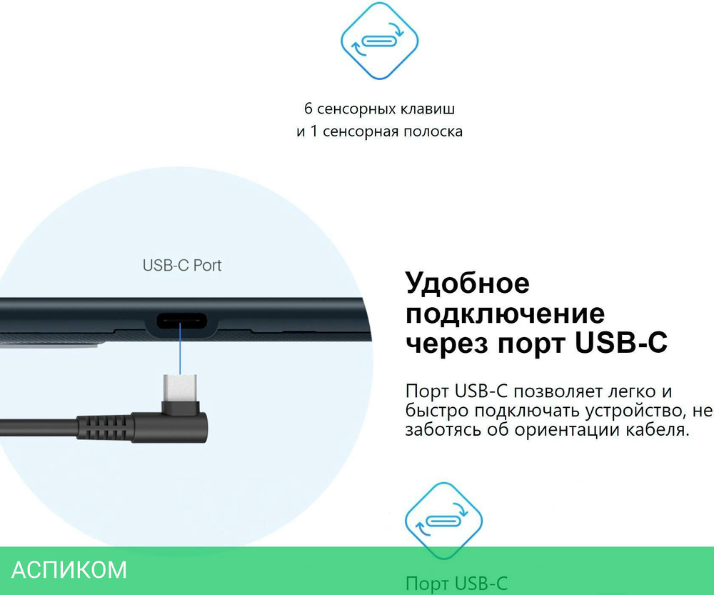 Графический планшет Huion Inspiroy черный (RTP-700)