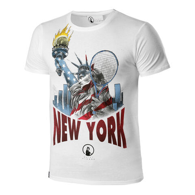 Мужское теннисное поло Quiet Please NY Liberty T-Shirt Men - White, Multicoloured