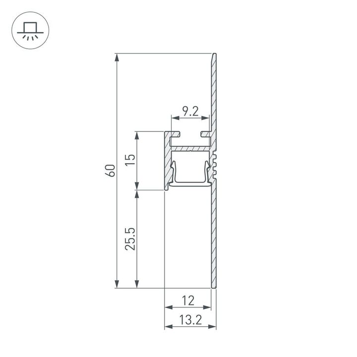 Профиль Arlight ARH-Plintus-Fantom-2000 Black 038550