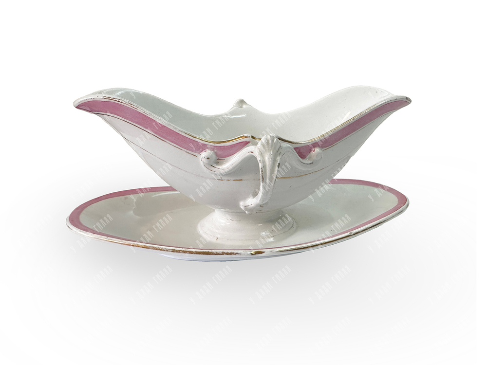 Соусник фарфоровый. Гарднеровский фарфоровый завод, с. Вербилки. 1870–1880-е. Россия.