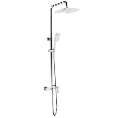душевая система LEDEME со смесителем и тропическим душем, белый/хром L2421W