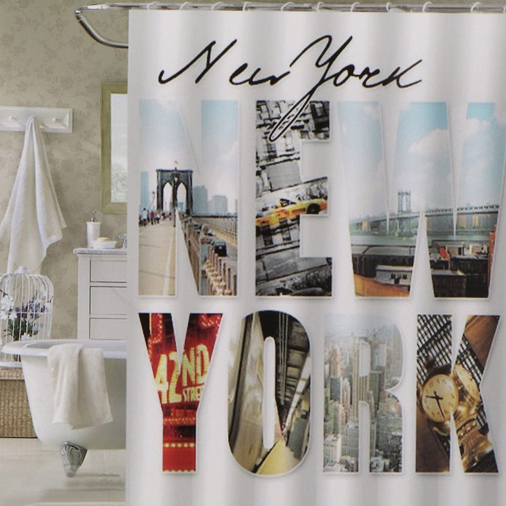 Штора для ванн 180х180 см, ПЭ, Нью-Йорк, STSC1024