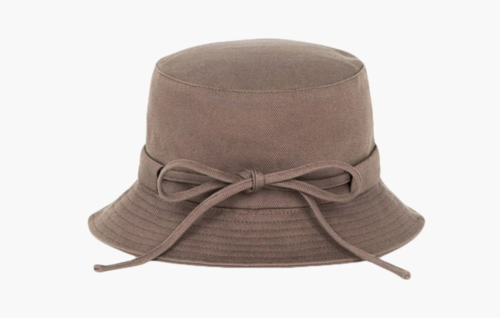 Jacquemus Le Bob Gadjo Bow Knotted Bucket Hat "Brown"