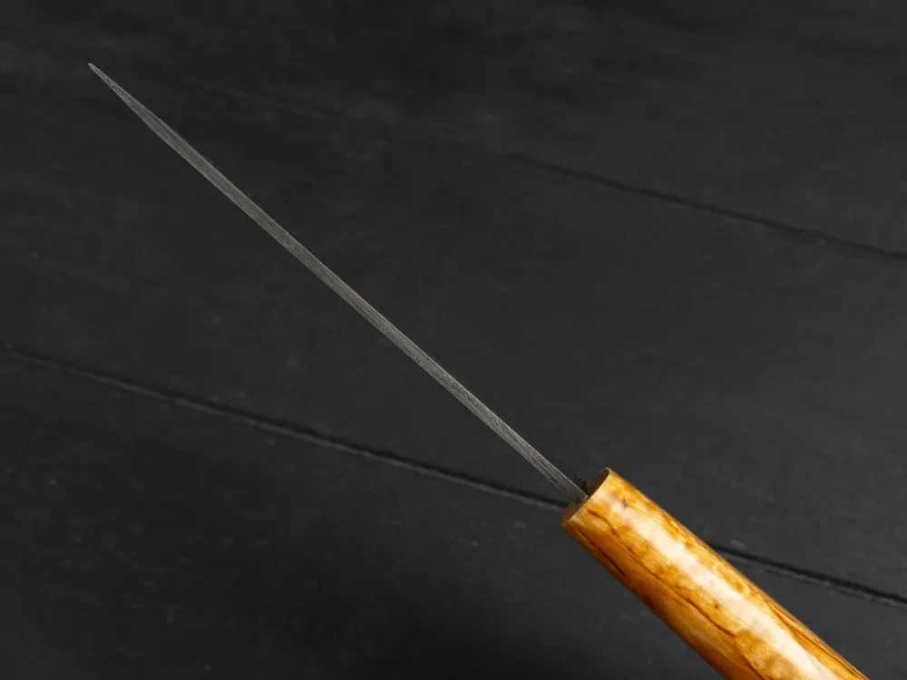 Нож Ханты-Манси, дамасская сталь, рукоять карельская берёза