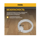 Шнур сетевой Denzel Energy Series, ПВС, 3 м, 3x1 мм, с неразборной вилкой, белый 37666