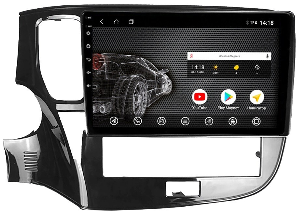 Магнитола Mitsubishi Outlander 3 2019-2022 (прямоугольный климат) - Vomi AK482R10-MTK Android 10, 8-ядер, 2Гб-32Гб