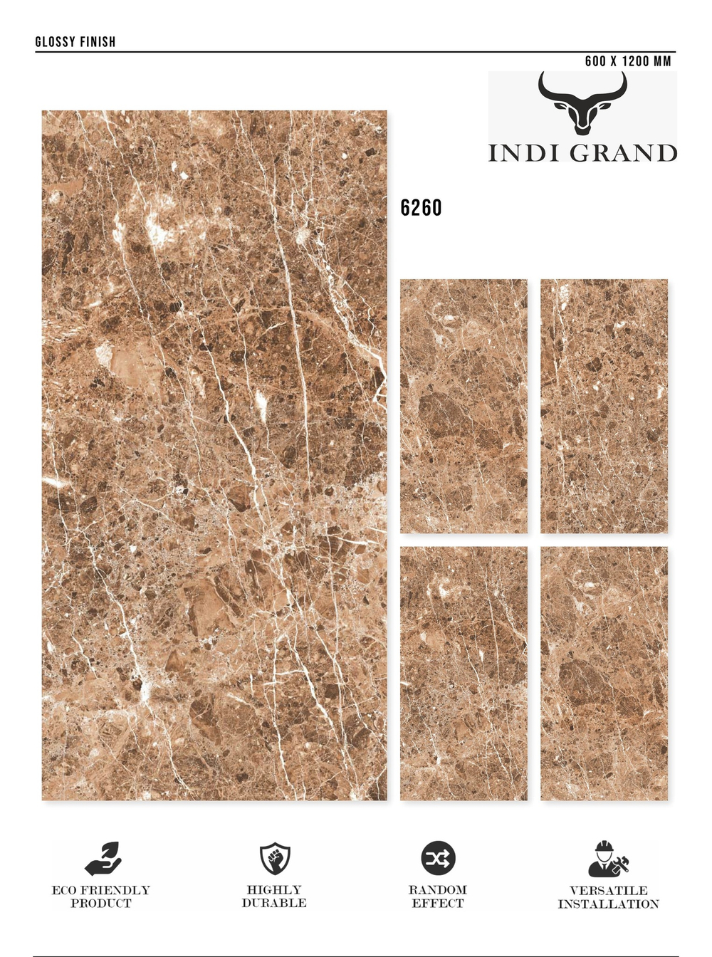 Керамогранит glossy №3 60х120, 6260