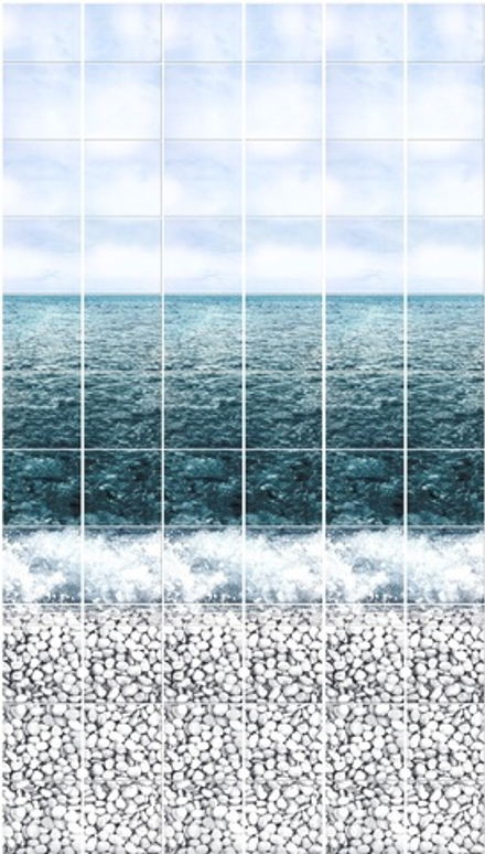 Панель ПВХ Discovery Черное море 07-001 (00550) (фон, компл. из 2 шт.)