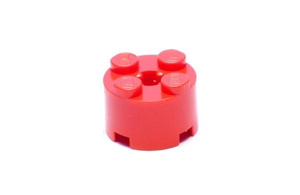 Lego 50шт Кирпич 2x2 круглый с осевым отверстием (красный) 3941 / 614321