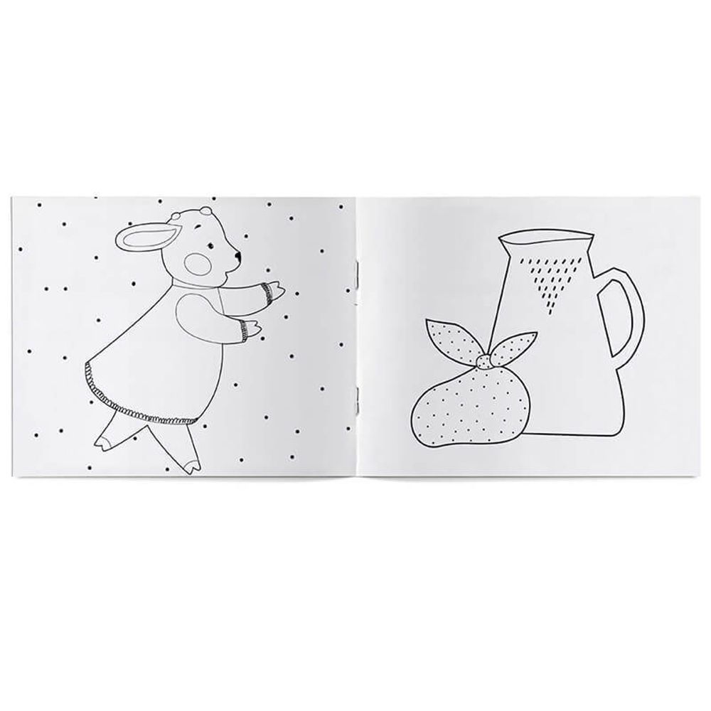 Раскраска «Волк и семеро козлят» для самых маленьких