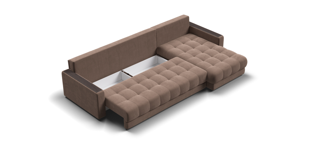 Диван Босс Гранд Велюр Монолит мокко