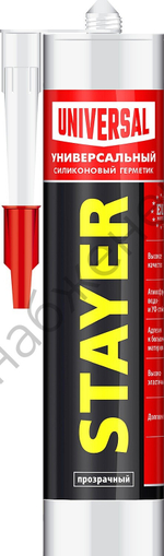 STAYER 260 мл прозрачный, Силиконовый герметик универсальный, MASTER (41213-2)
