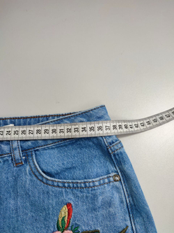 Юбка Koton джинсовая с вышивкой 42 размер