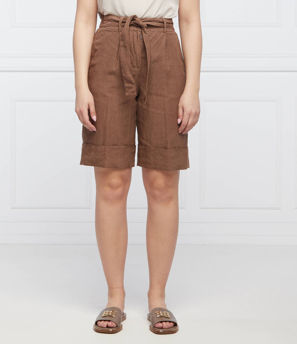 льняное шорты Peserico - коричневый(P04204T0 01617)