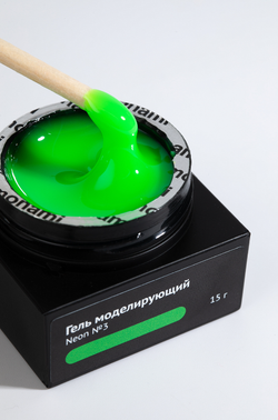 Monami Smart Neon Gel - Гель жесткий моделирующий Зеленый лайм 03, 15гр2