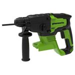 Перфоратор аккумуляторный бесщеточный Greenworks GD24SDS2 2 ДЖ, 24V, c АКБ 2АЧ и ЗУ (слайдер)