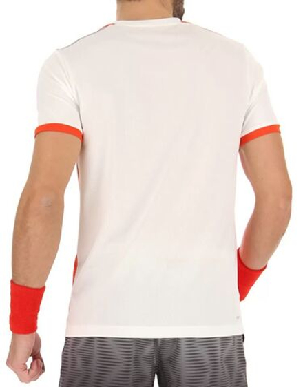 Мужская теннисная футболка Lotto Top IV Tee 2 - red poppy/bright white