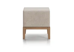 Банкетка Fjord 40 см (молочный рогожка, бук)