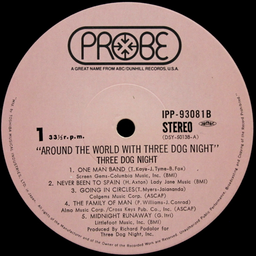 Three Dog Night / Around The World With Three Dog Night (2LP)