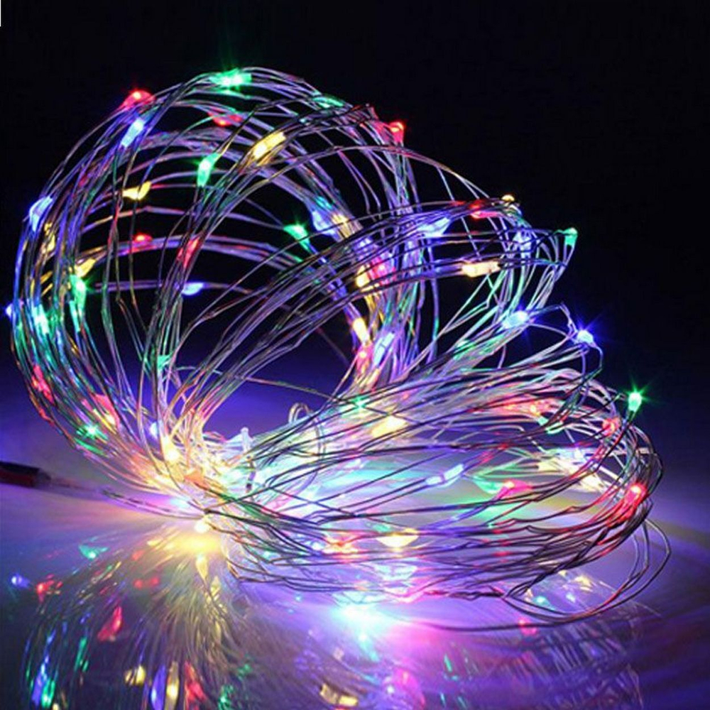 Гирлянда нить на проволоке LED Copper Lamps 500L-50м. RGB