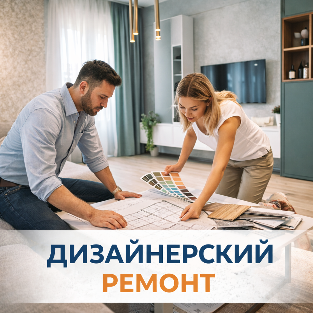 Дизайнерский ремонт от 1500 ₽/м2
