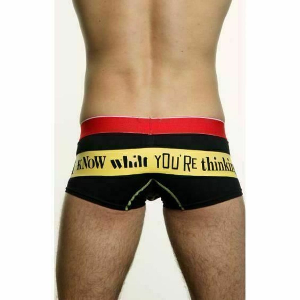 Мужские трусы хипсы DIESEL черные с надписью