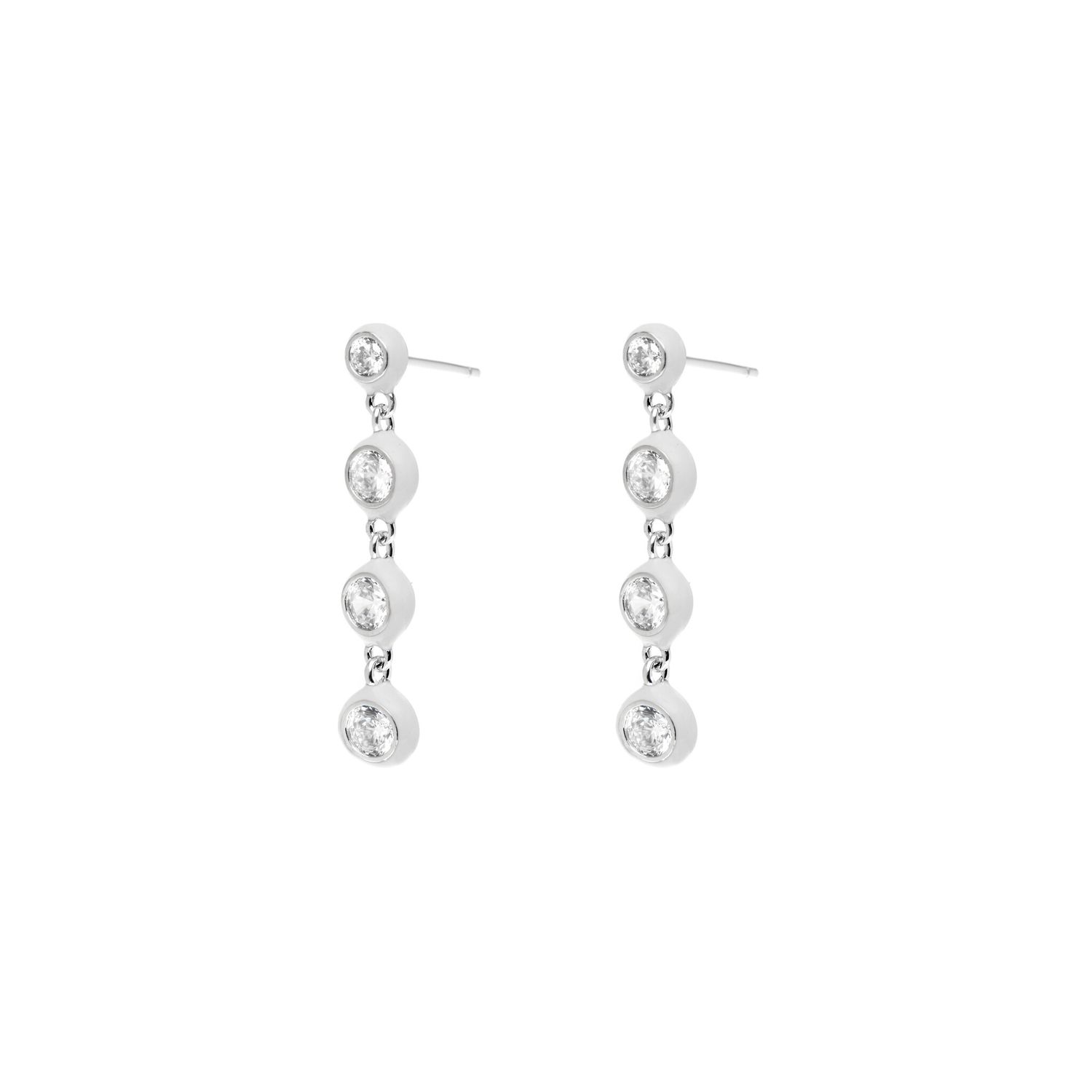 Серьги Crystal White Strings Earrings