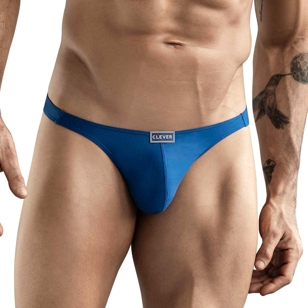 Мужские трусы тонги синие Clever Moda CACTUS THONG 177308
