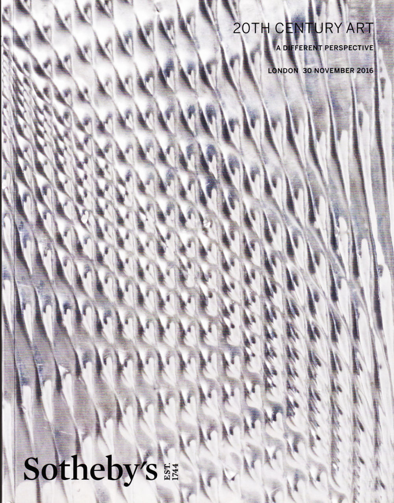 Каталог аукциона Sotheby's, Лондон, Искусство ХХ века: иная перспектива от 30 ноября 2016 года