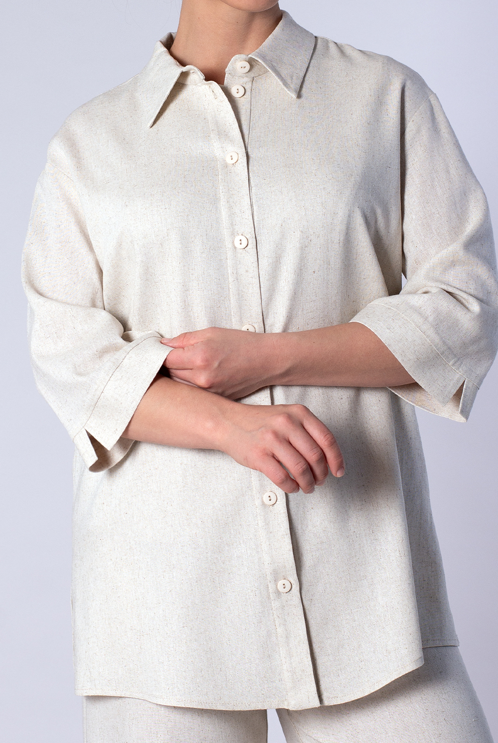 Блузка женская 4322ВП, льняной #363Лен094322ВП