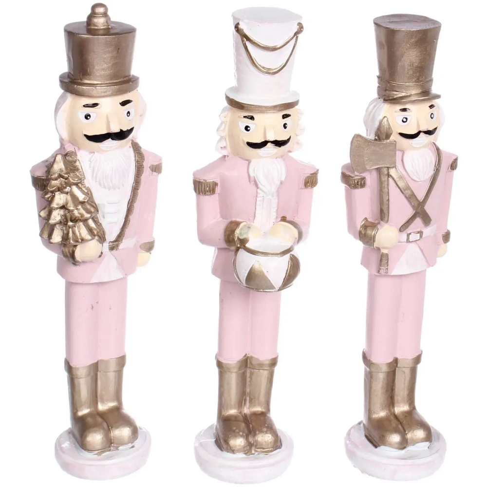 Фигурка «Сказочный солдат» 5,5*6*21 см, Розовый/шампань (микс)