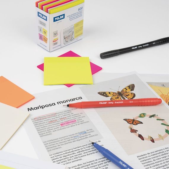 Pad 600 Fluo translucent removable adhesive notes 76 x 76 mm