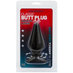 Черная анальная пробка из ПВХ "Classic Butt Plug Smooth Large" (Цвет: черный)